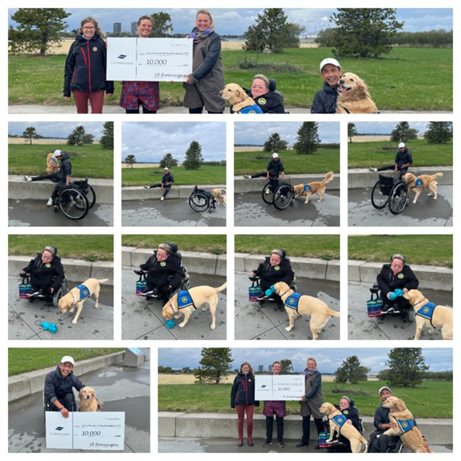 Forskellige billeder med donation fra LB Forsikring