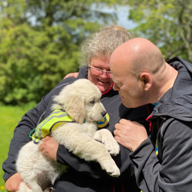 Hvalpeaspirant Inger og hvalpevært Søren