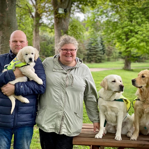 Søren Og Jette Med Stormy, Tiki Og Roxy
