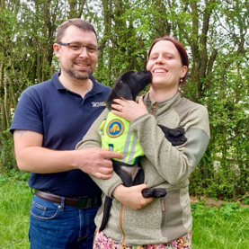 Hvalpeaspirant Wimme og hendes to hvalpeværter